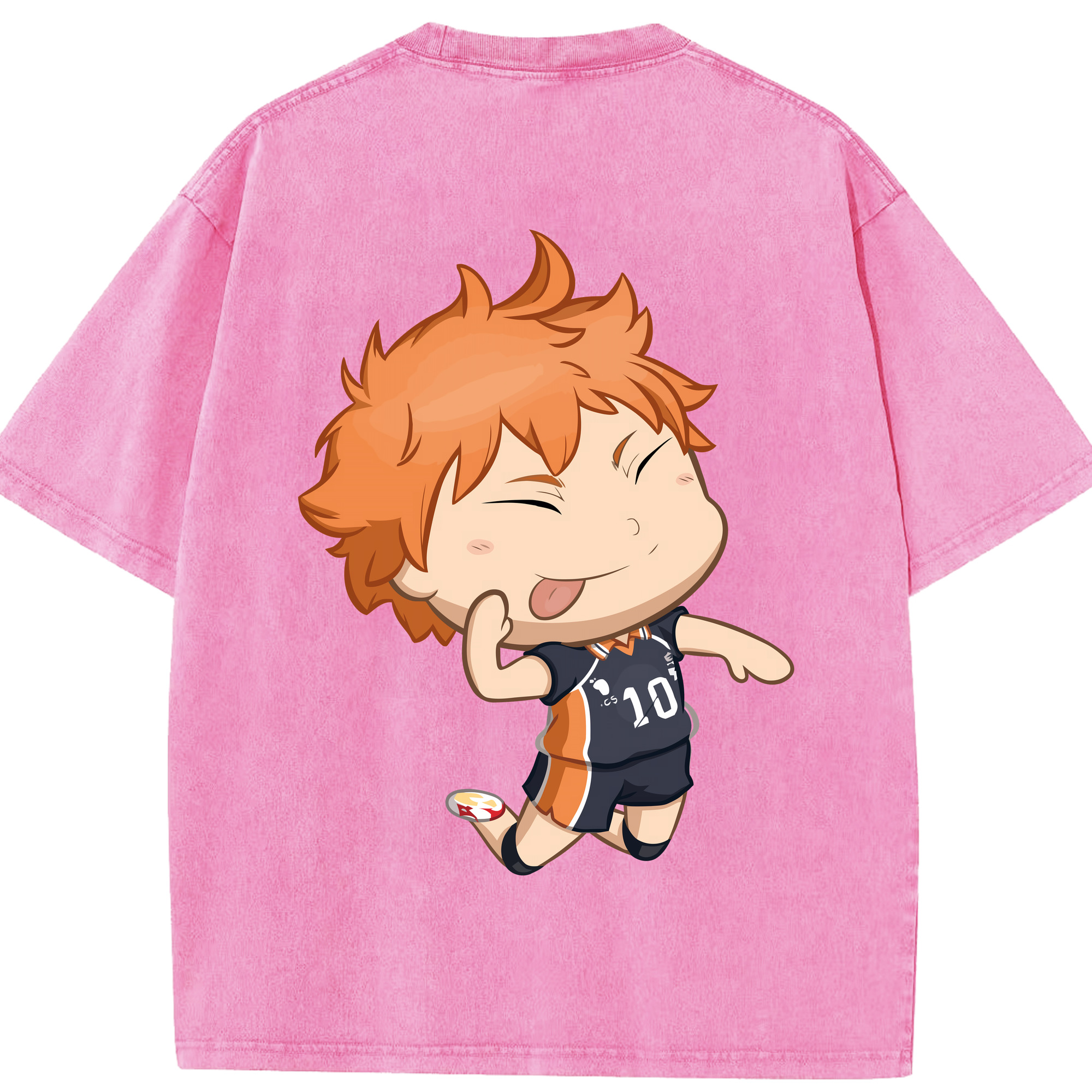 （画像用） ハイキュー!! Haikyu!! 綿100% ヴィンテージ風 半袖Tシャツ（背面プリント）